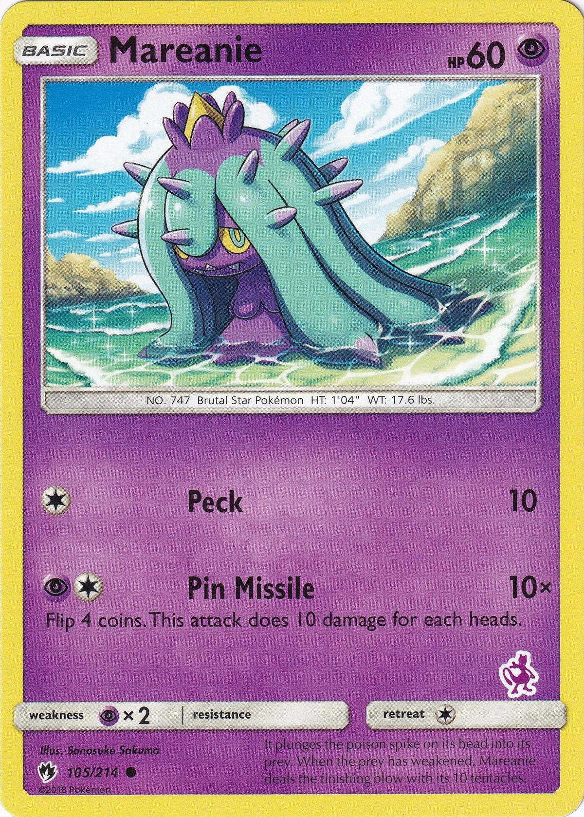 Mareanie - 105/214 (Mewtwo Stamped) (105/214) (Battle Academy) (BTA)