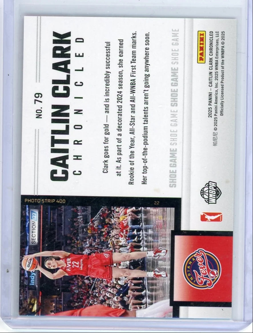Caitlin Clark 2025 Panini Caitlin Clark Chronicled Shoe Game #'d 18/99