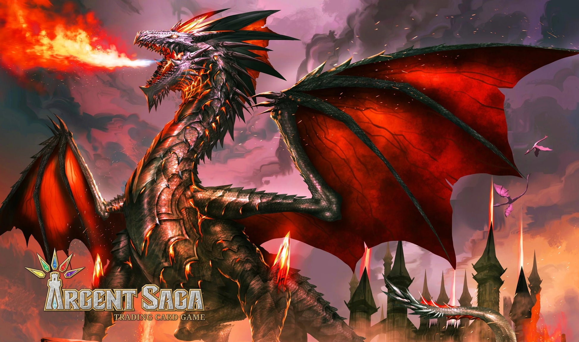 Argent Saga TCG Rubber Playmat - Igneous Dragon
