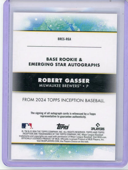 Robert Gasser 2024 Topps Inception Rookie Autograph #'d 032/299