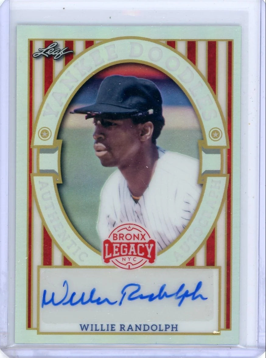 Willie Randolph 2024 Leaf Bronx Legacy Yankee Doodles autograph #'d 20/30