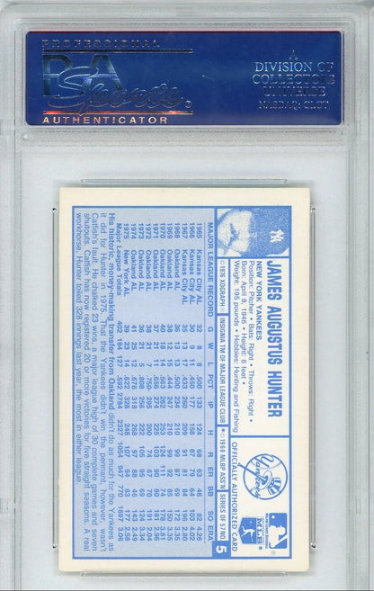 Catfish Hunter 1976 Kellogg's 3-D Super Stars #5 PSA 9