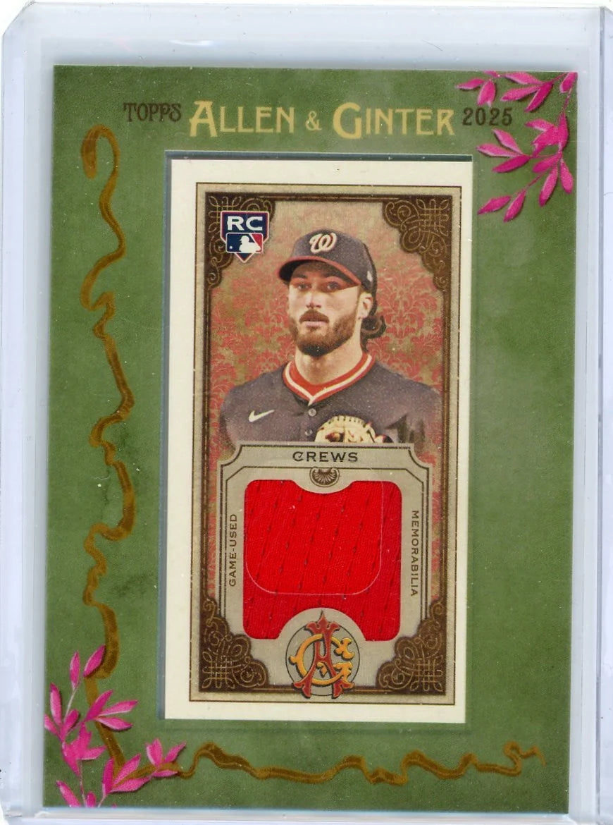 Dylan Crews 2025 Topps Allen & Ginter Framed Game-Used Jersey Mini