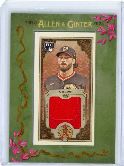 Dylan Crews 2025 Topps Allen & Ginter Framed Game-Used Jersey Mini