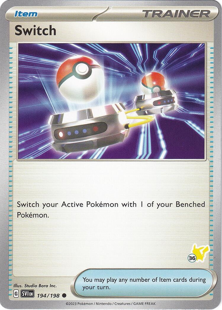 Switch - Pikachu 36 (194/198) (Battle Academy 2024) (BA24)