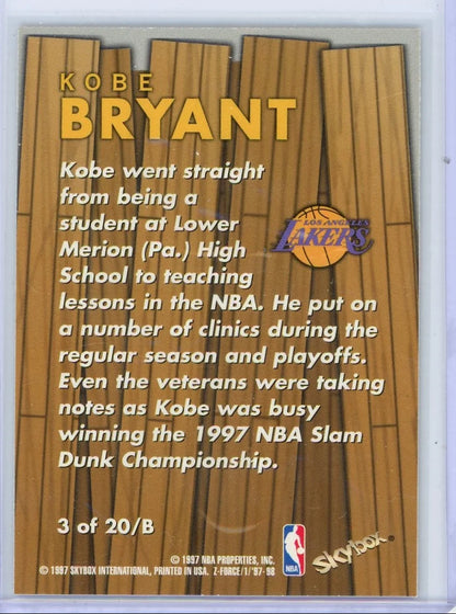 Kobe Bryant 1997 Skybox Z Force Boss #3 of 20/B