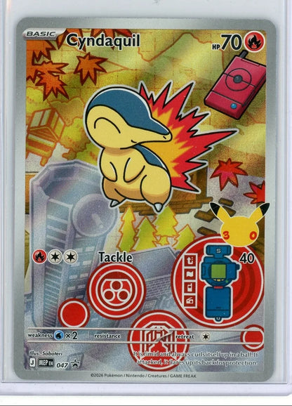 Cyndaquil Pokémon Mega Evolution First Partner Black Star Promo #047