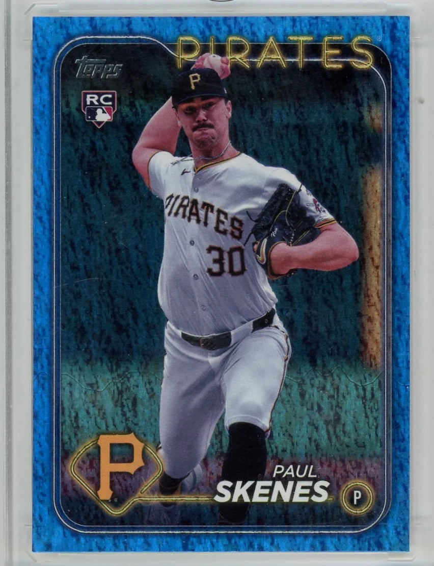 Paul Skenes 2024 Topps Update blue holo rookie card #'d 783/999