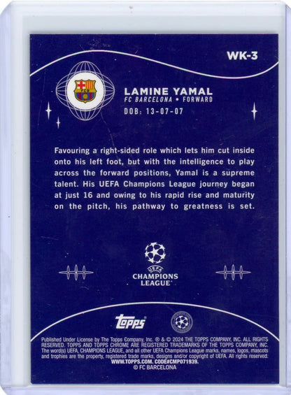 Lamine Yamal 2023-24 Topps Chrome Wonderkids RC