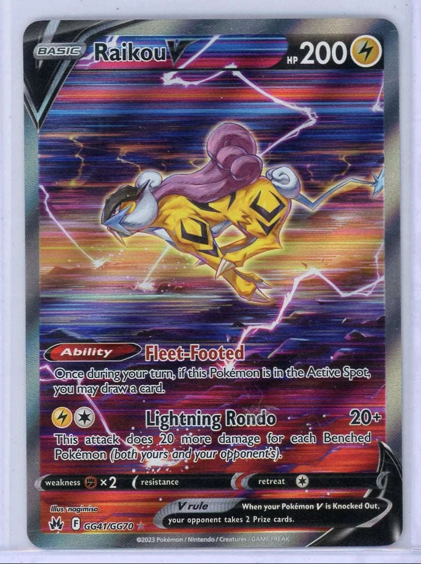 Raikou V Pokémon Crown Zenith Ultra Rare #GG41/GG70