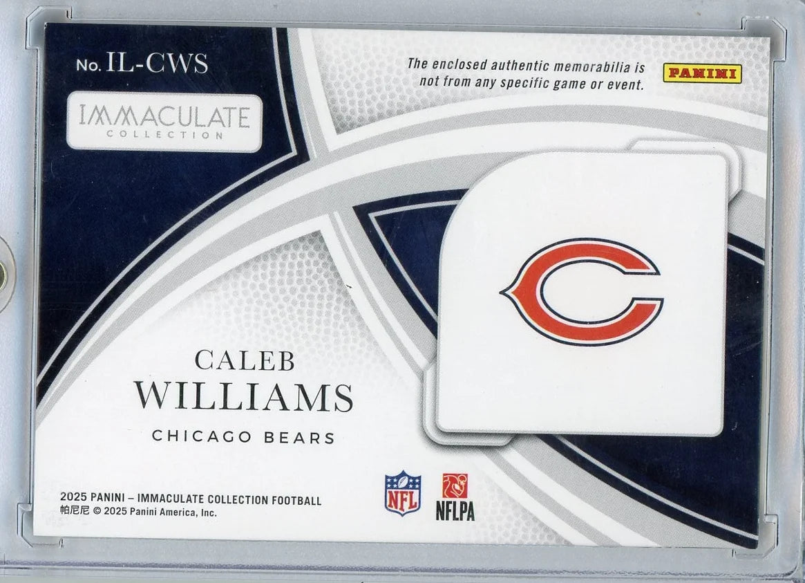 Caleb Williams 2025 Panini Immaculate Football Patches #'d 19/25