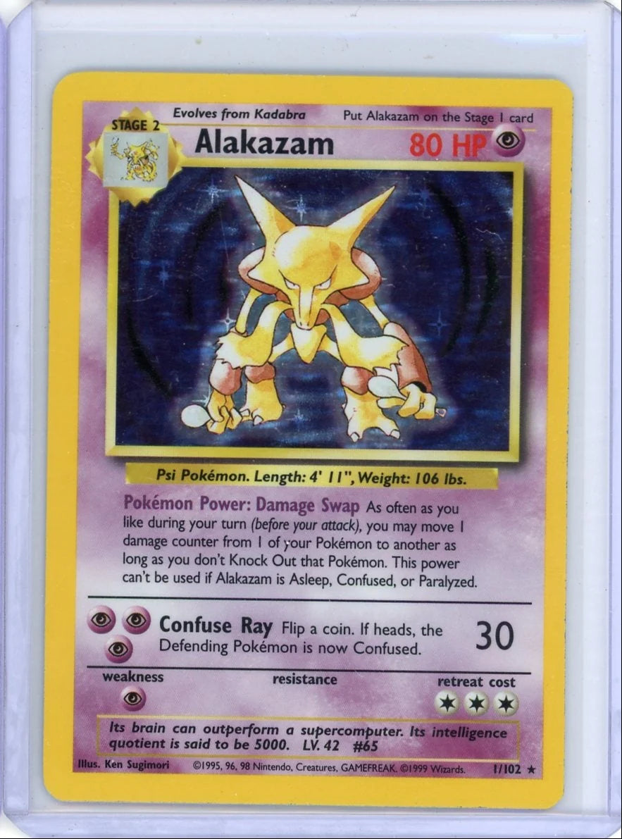 Alakazam Pokémon Base Set Holo #1/102