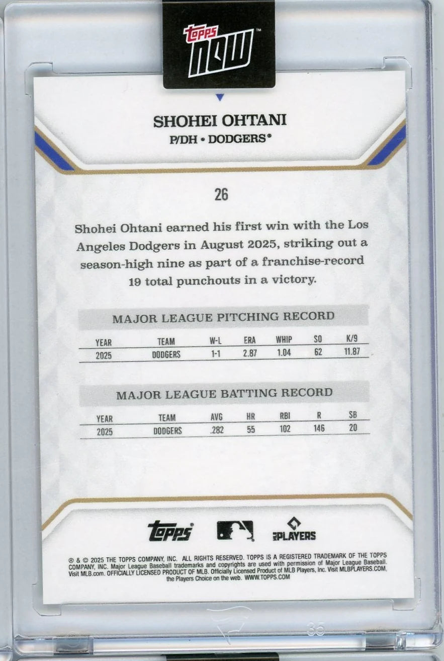 Shohei Ohtani 2025 Topps Now MVP Collection Orange #'d 16/25