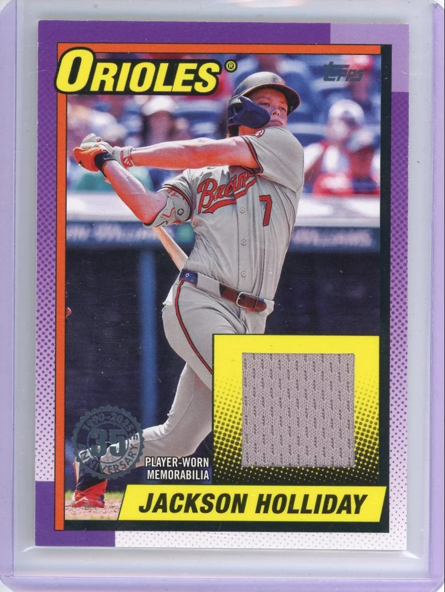 Jackson Holliday 2025 Topps 1990 35th Anniversary Jersey Relic