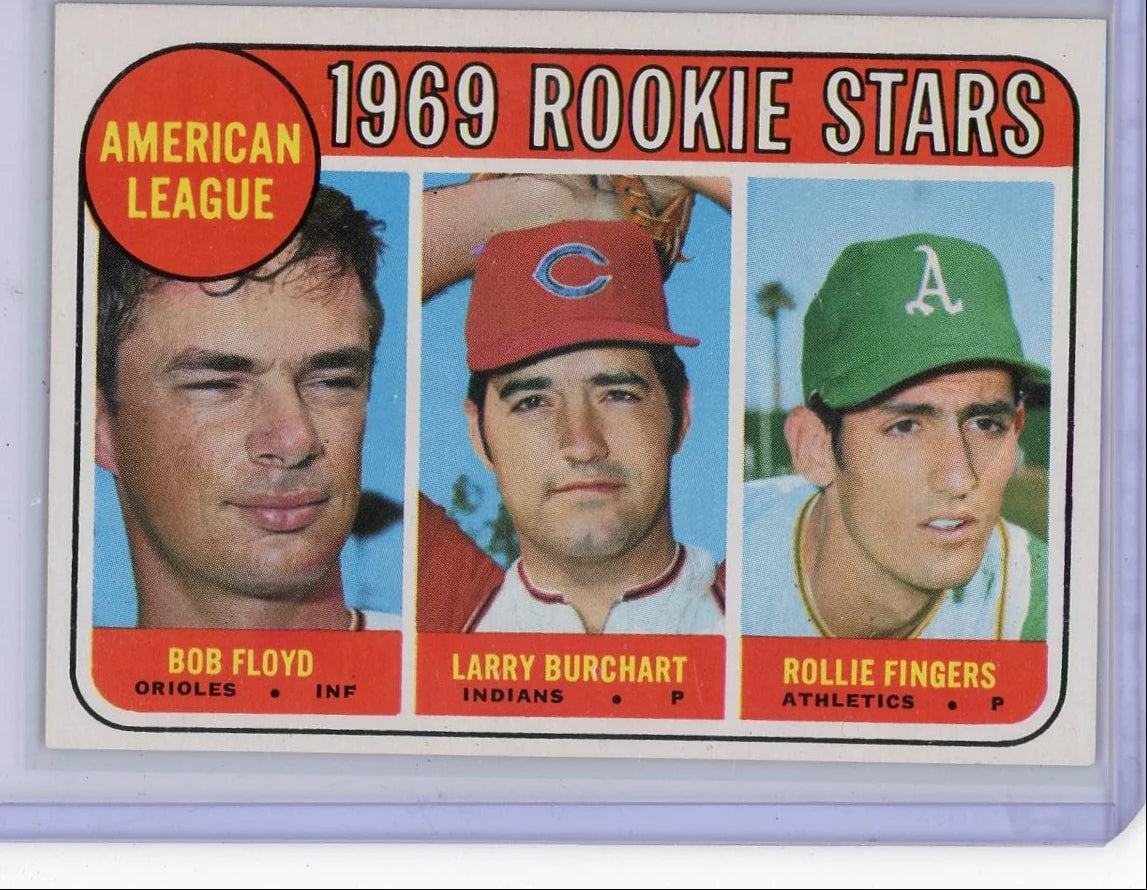Rollie Fingers / Bob Floyd / Larry Burchart 1969 Topps Rookie Stars #597