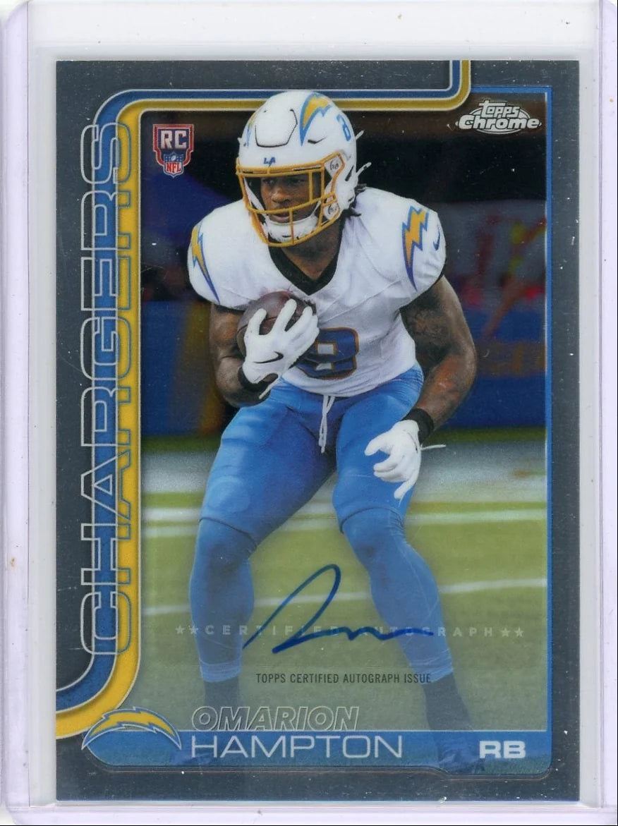 Omarion Hampton 2025 Topps Chrome Auto RC
