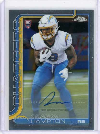 Omarion Hampton 2025 Topps Chrome Auto RC