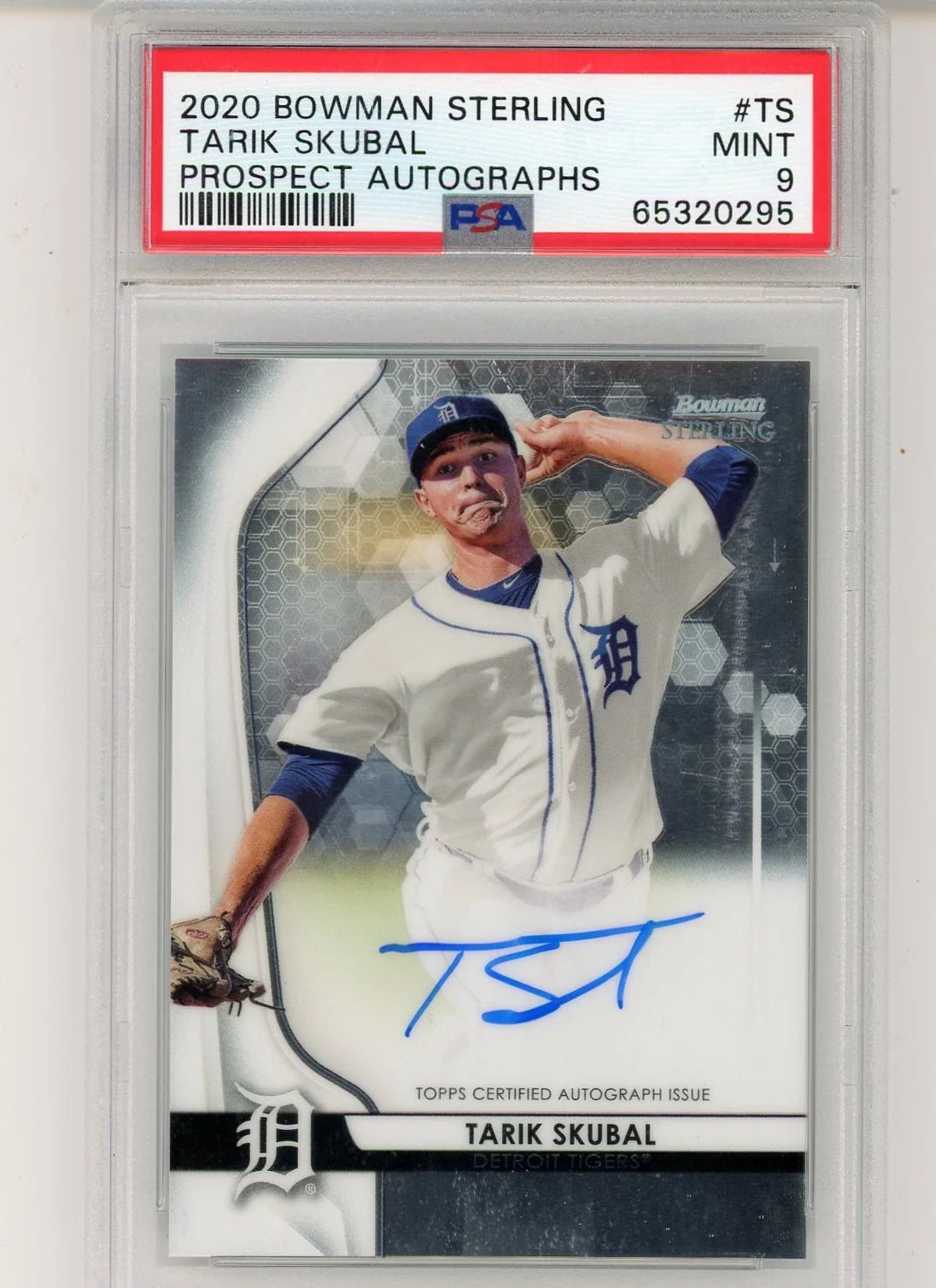 Tarik Skubal 2020 Bowman Sterling autograph PSA 9