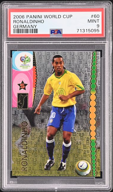 Ronaldinho 2006 Panini World Cup Germany PSA 9