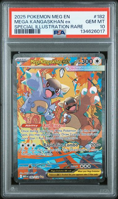 Mega Kangaskhan ex 2025 Pokemon Mega Evolution Special Illustration rare #182/132 PSA 10