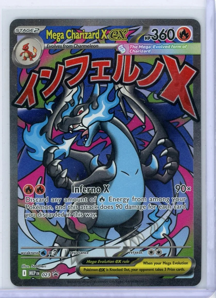 Mega Charizard X ex Pokémon Mega Evolution Black Star Promo #023