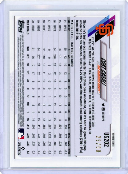 Curt Casali 2021 Topps Chrome Sapphire Green #'d 29/50