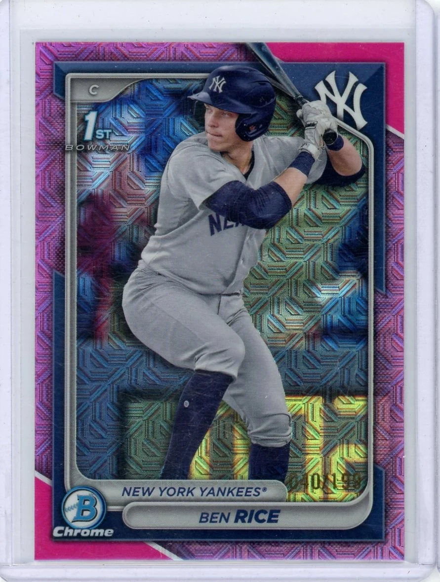Ben Rice 2024 Bowman Chrome Pink Mojo Refractor /199