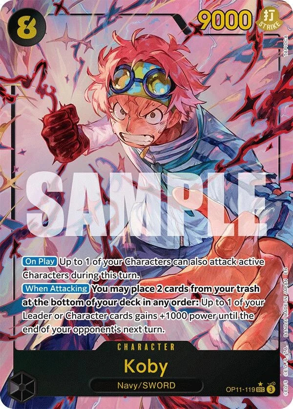 Koby (119) (Alternate Art) (OP11-119) (A Fist of Divine Speed) (OP11)