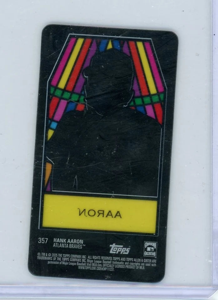 Hank Aaron 2025 Topps Allen & Ginter Mini Stained Glass
