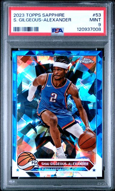 Shai Gilgeous-Alexander 2023-24 Topps Chrome Sapphire PSA 9