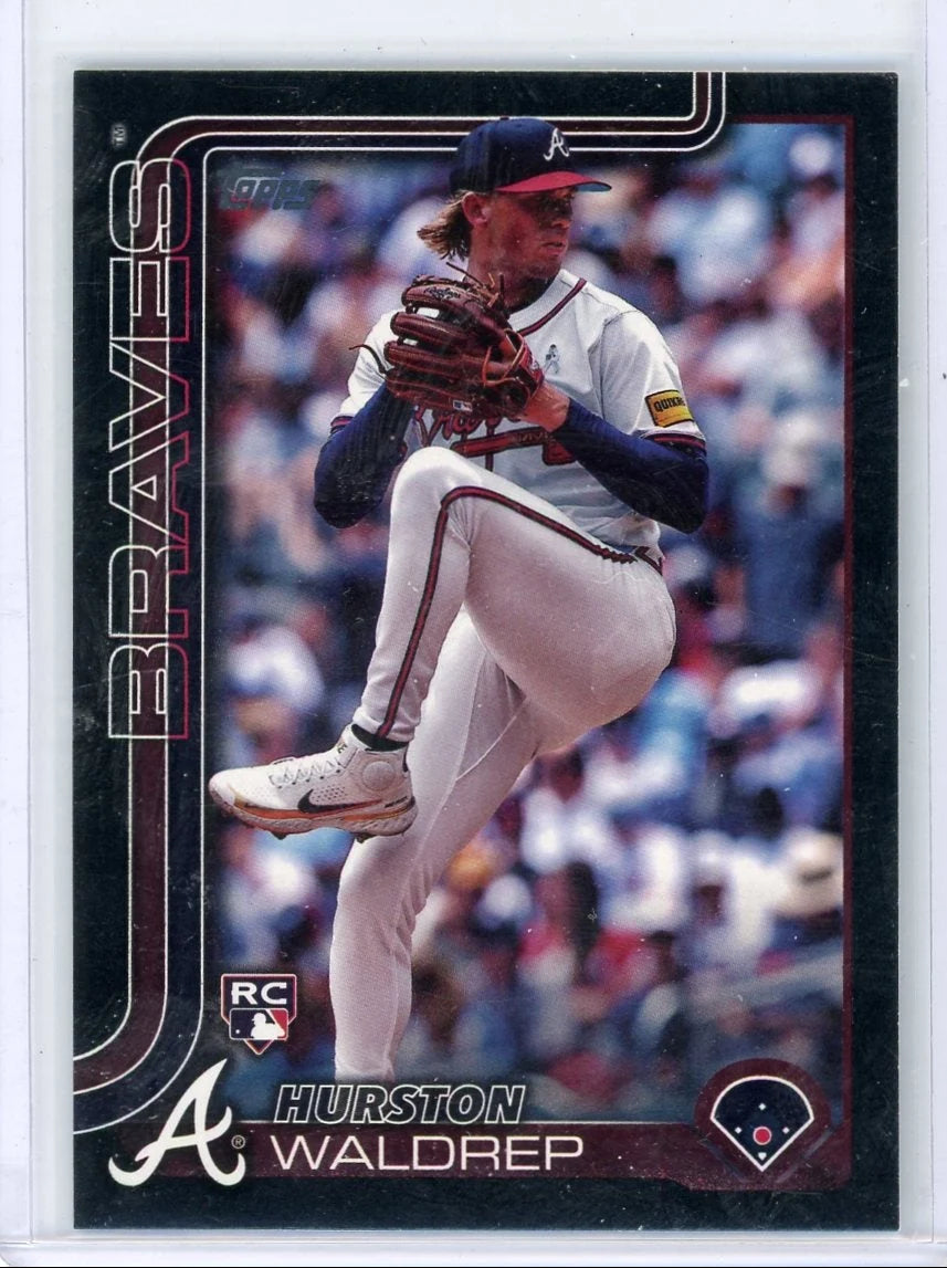 Hurston Waldrep 2025 Topps Series 1 rookie card black #'d 05/74