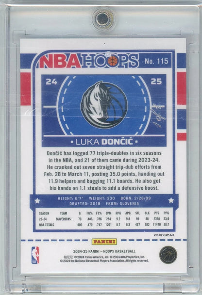 Luka Doncic 2024-25 Panini NBA Hoops Nebula #'d 1/1