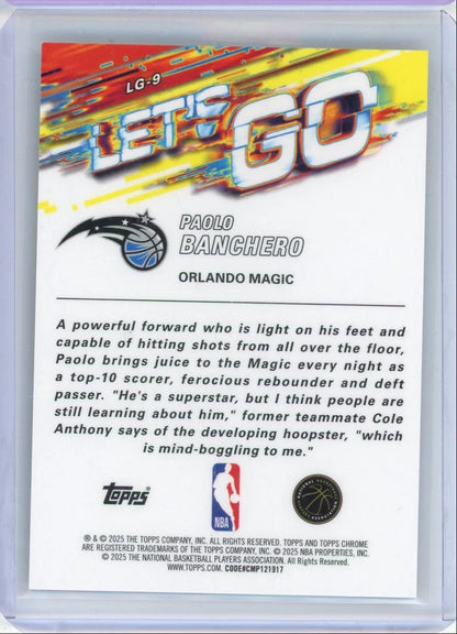 Paolo Banchero 2025-26 Topps Chrome Lets Go SP