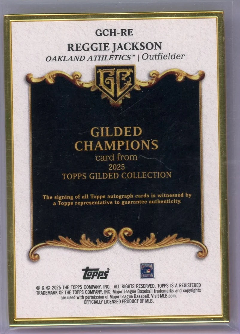 Reggie Jackson 2025-26 Topps Gilded Collection Gilded Champions Auto #GCH-RE #'d /5