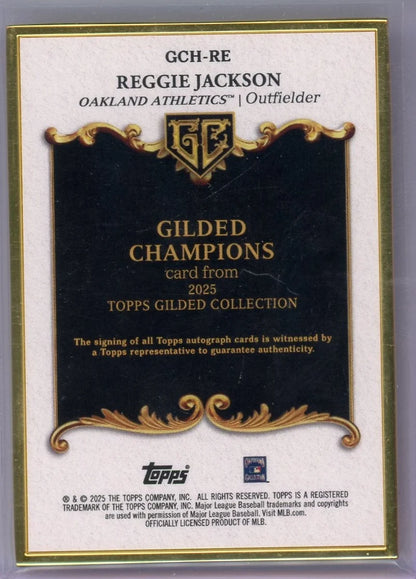 Reggie Jackson 2025-26 Topps Gilded Collection Gilded Champions Auto #GCH-RE #'d /5