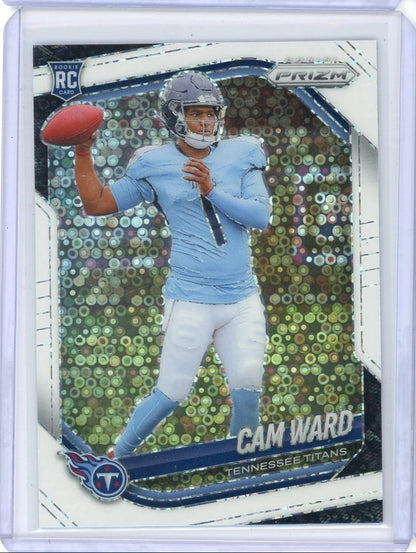 Cam Ward 2025 Panini Prizm white disco prizm RC