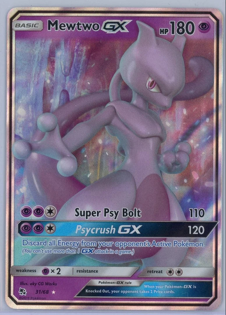 Mewtwo GX Pokémon Sun & Moon Hidden Fates #31/68