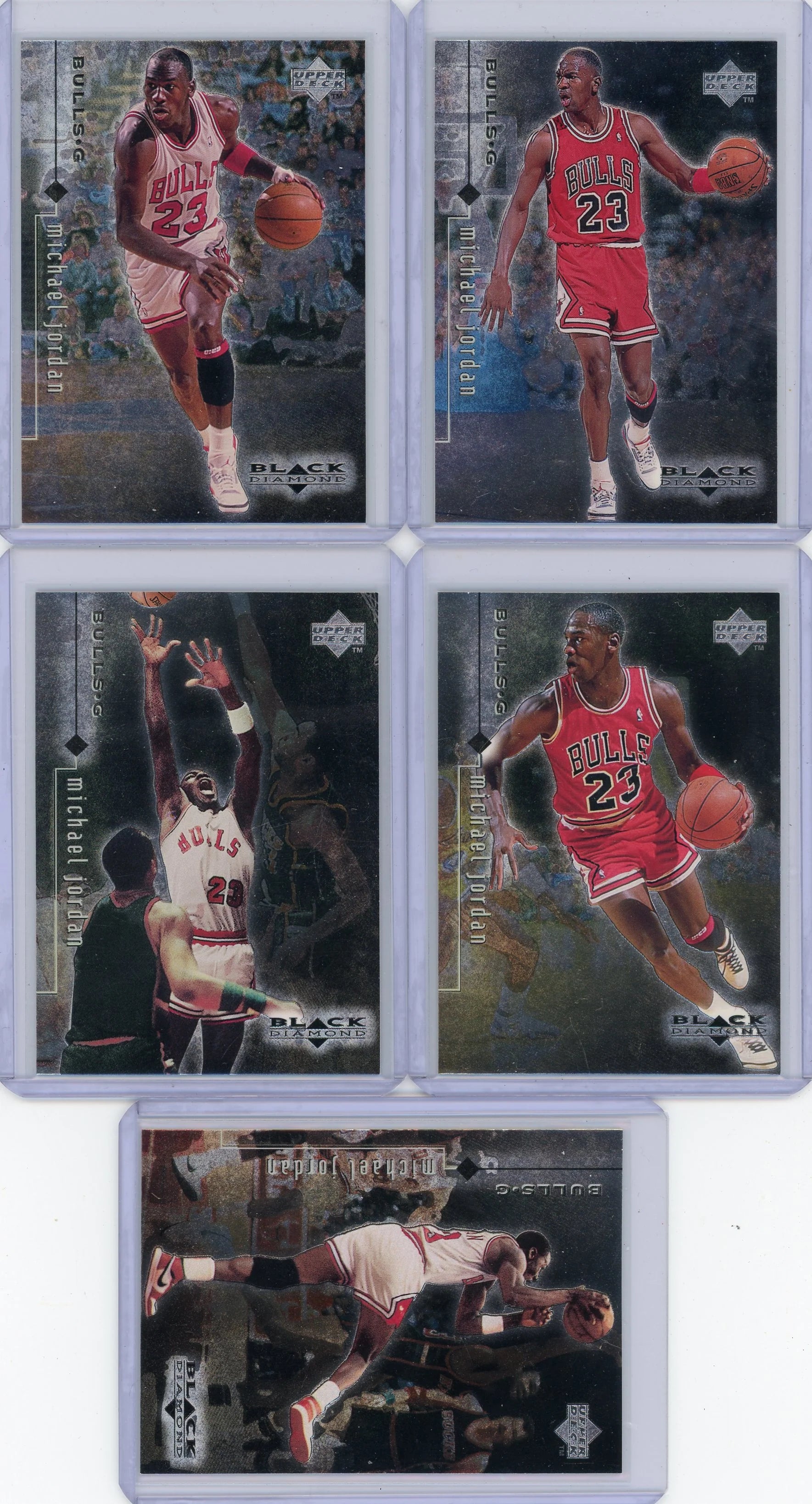 Michael Jordan 1999 Upper Deck Black Diamond #1-5 5-card lot