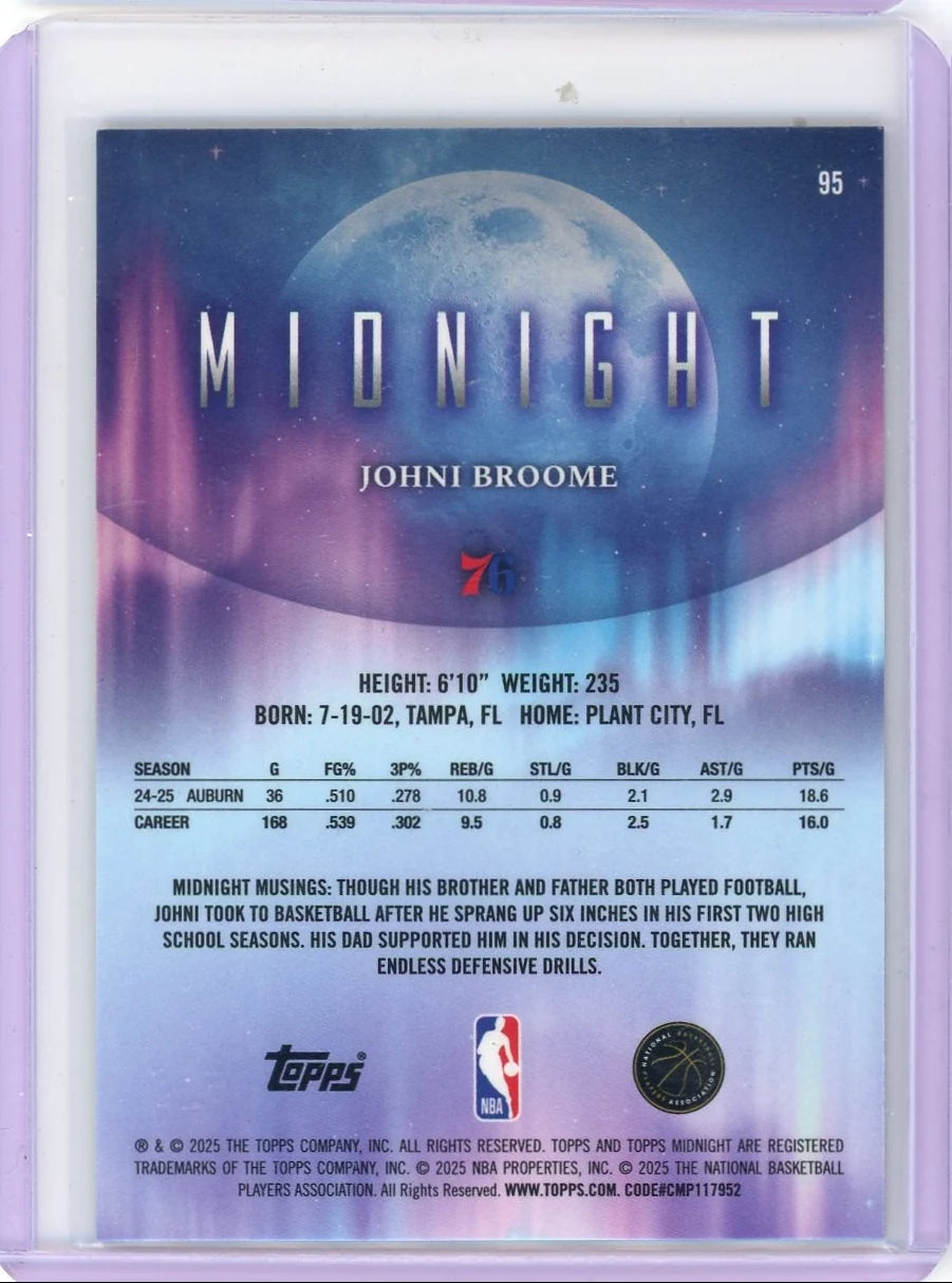 Johni Broome 2025 Topps Midnight Rookie