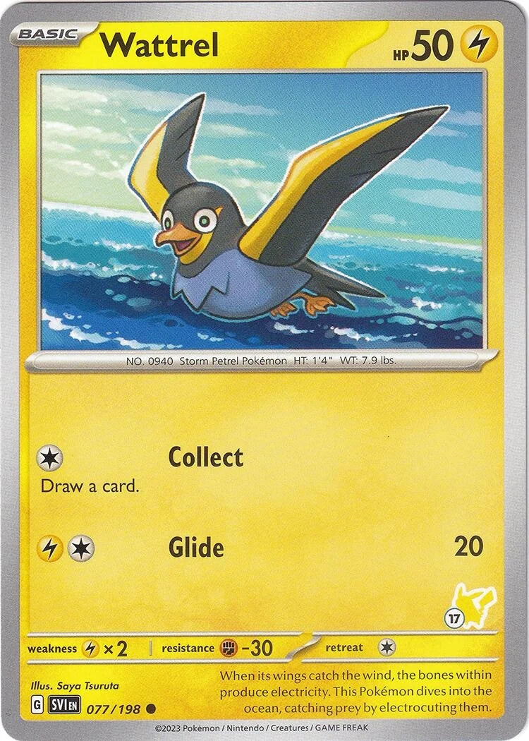 Wattrel - Pikachu 17 (077/193) (Battle Academy 2024) (BA24)