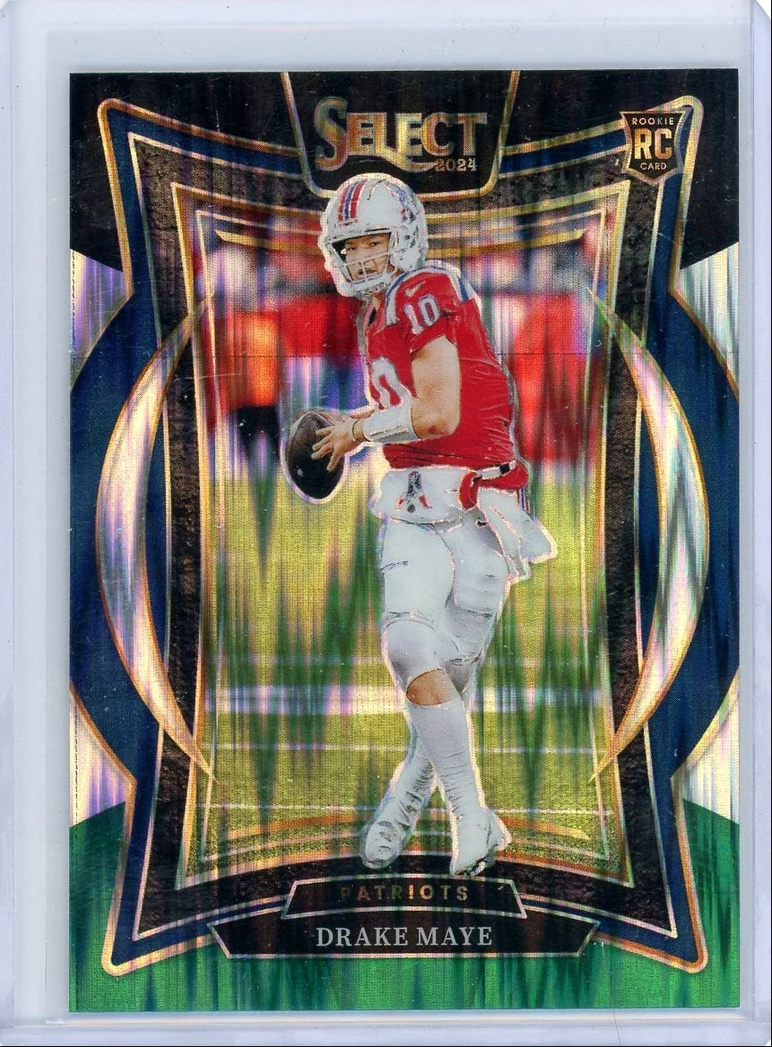 Drake Maye 2024 Select Black and Green Shock RC