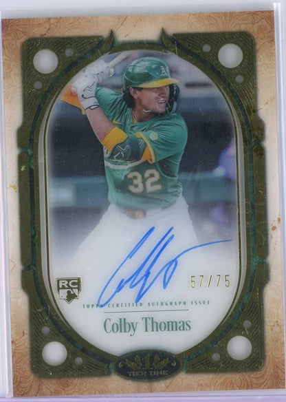 Colby Thomas 2026 Topps Tier One #CPA-CT Clearly Perfect Auto #'d /75