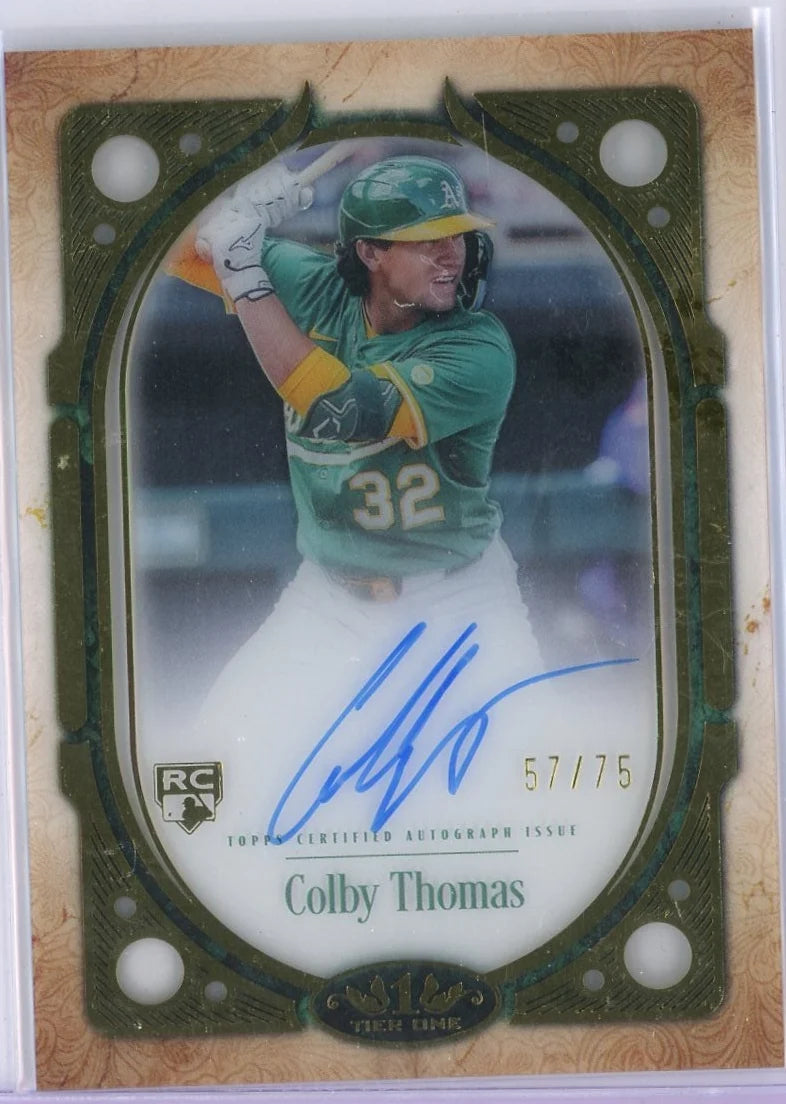 Colby Thomas 2026 Topps Tier One #CPA-CT Clearly Perfect Auto #'d /75
