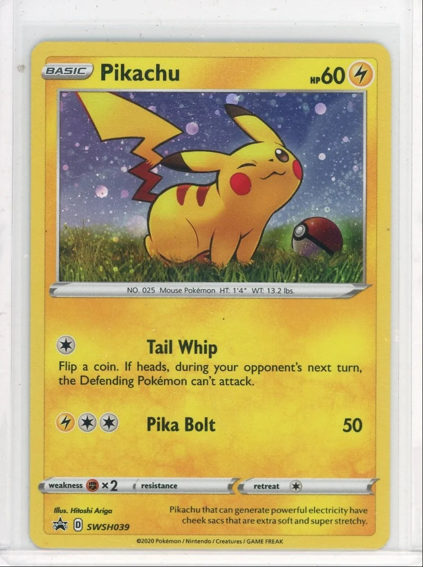 Pikachu 2020 Pokémon '21 General Mills 25th Anniversary Black Star Promo SWSH039