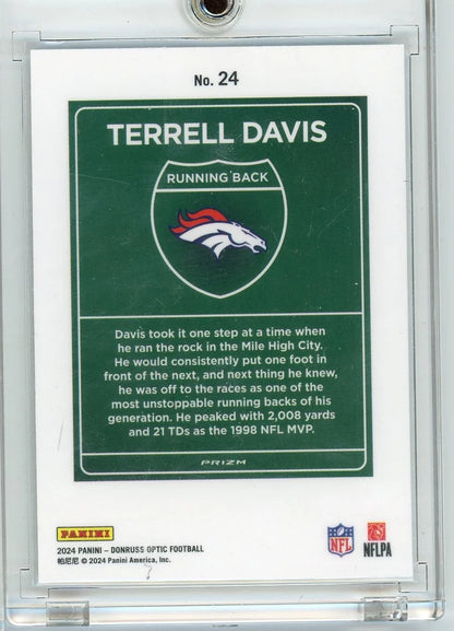 Terrell Davis 2024 Panini Donruss Optic Downtown SSP
