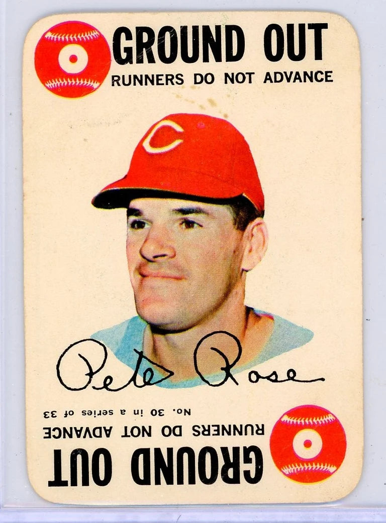 Pete Rose 1968 Playing Card "Ground Out"