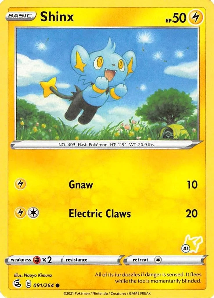 Shinx - 091/264 (#41 Pikachu Stamped) (091/264) (Battle Academy 2022) (BA22)