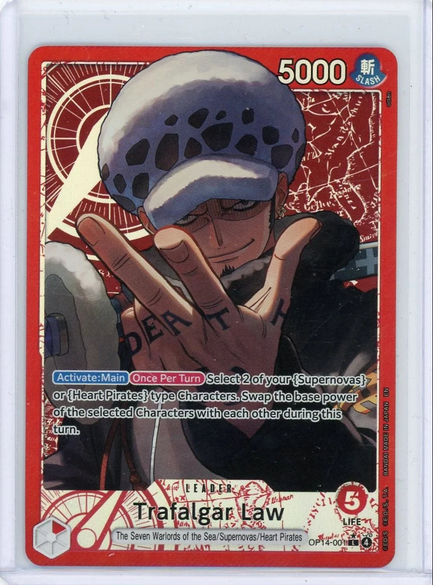 Trafalgar Law One Piece The Azure Sea's Seven Leader Alt. Art #OP14-001