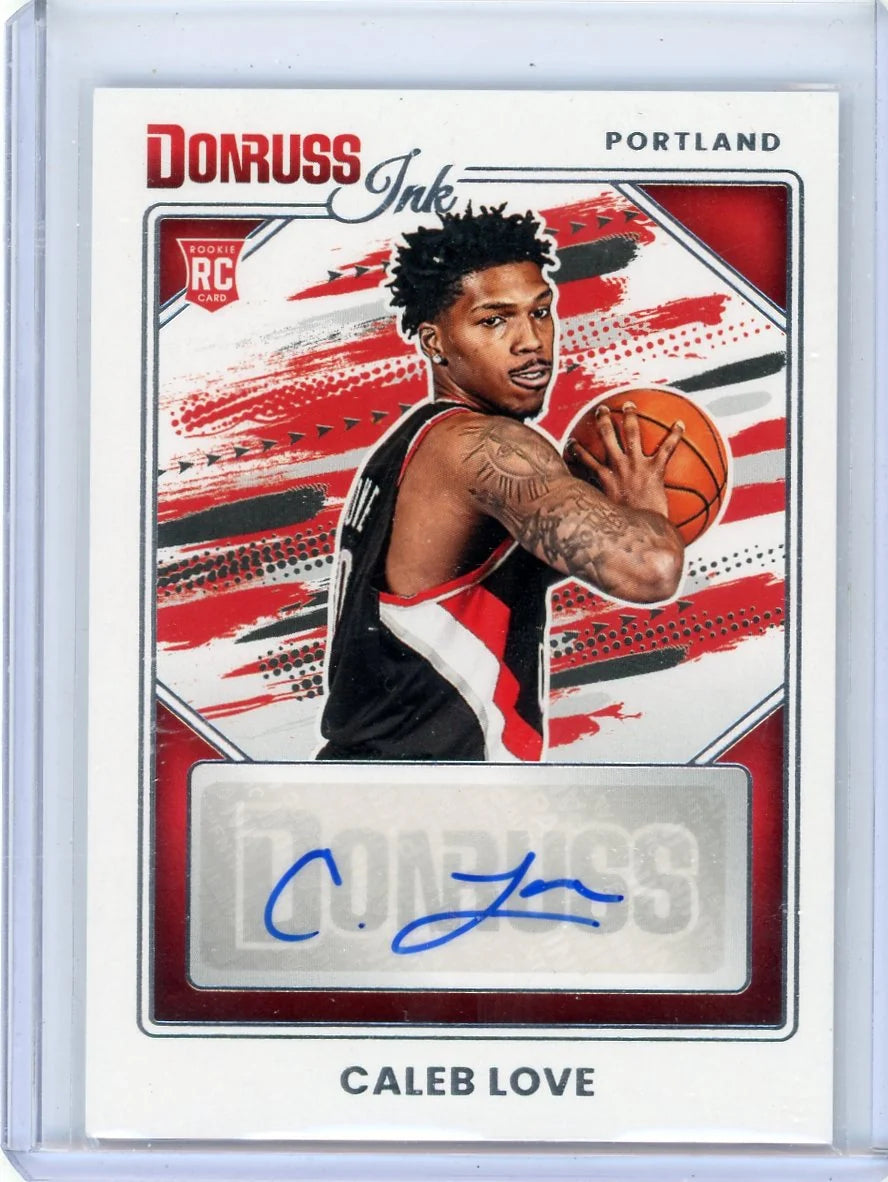 Caleb Love 2025-26 Panini Donruss Ink Auto RC