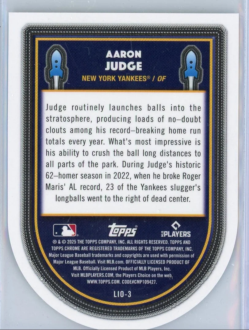 Aaron Judge 2025 Topps Cosmic Chrome Launched Into Orbit